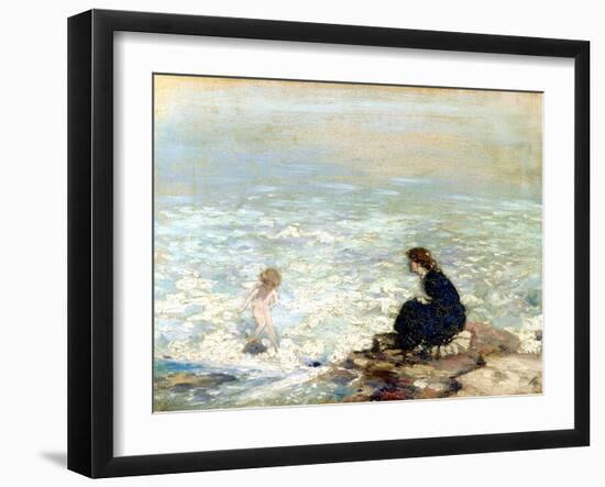 Mother and Child at the Water's Edge-George William Russell-Framed Giclee Print