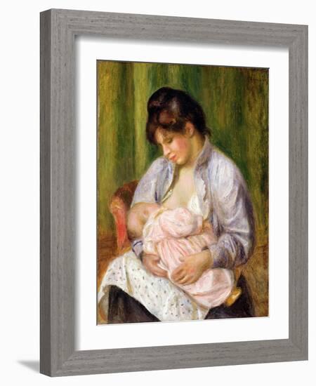 Mother and Child, C.1894-Pierre-Auguste Renoir-Framed Giclee Print