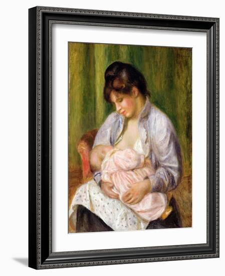 Mother and Child, C.1894-Pierre-Auguste Renoir-Framed Giclee Print