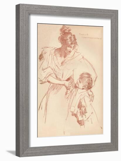 'Mother and child', c1897, (1897)-Maurice Greiffenhagen-Framed Giclee Print