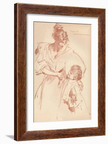 'Mother and child', c1897, (1897)-Maurice Greiffenhagen-Framed Giclee Print