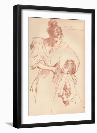 'Mother and child', c1897, (1897)-Maurice Greiffenhagen-Framed Giclee Print