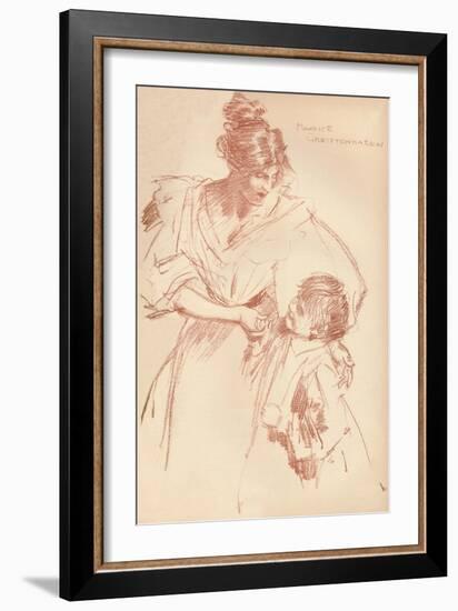 'Mother and child', c1897, (1897)-Maurice Greiffenhagen-Framed Giclee Print