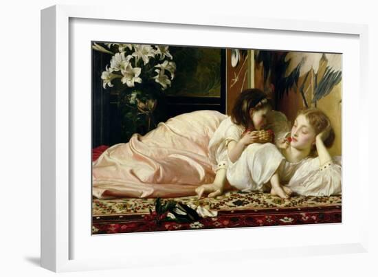 Mother and Child (Cherries) c.1865-Frederick Leighton-Framed Giclee Print