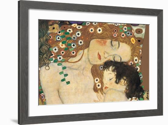 Mother and Child (detail from The Three Ages of Woman), c.1905-Gustav Klimt-Framed Premium Giclee Print