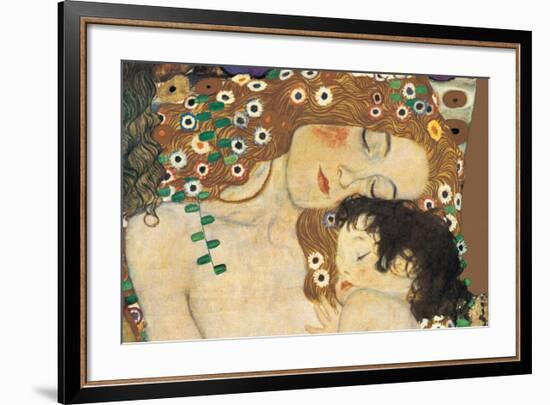 Mother and Child (detail from The Three Ages of Woman), c.1905-Gustav Klimt-Framed Premium Giclee Print