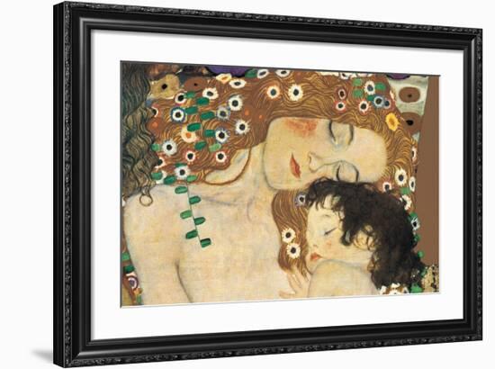 Mother and Child (detail from The Three Ages of Woman), c.1905-Gustav Klimt-Framed Premium Giclee Print