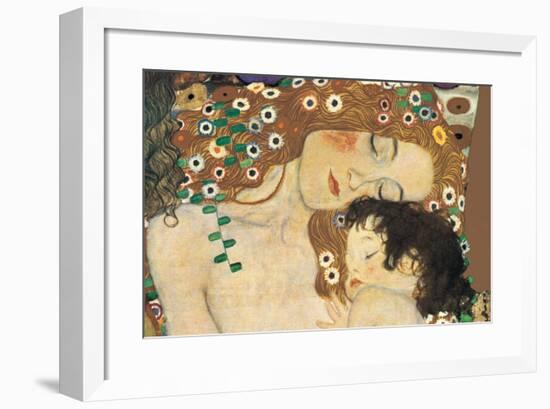 Mother and Child (detail from The Three Ages of Woman), c.1905-Gustav Klimt-Framed Premium Giclee Print