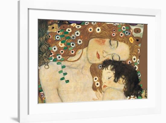 Mother and Child (detail from The Three Ages of Woman), c.1905-Gustav Klimt-Framed Premium Giclee Print