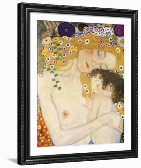 Mother and Child (detail from The Three Ages of Woman), c. 1905-Gustav Klimt-Framed Art Print