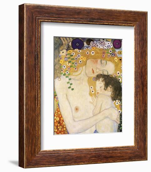 Mother and Child (detail from The Three Ages of Woman), c. 1905-Gustav Klimt-Framed Giclee Print