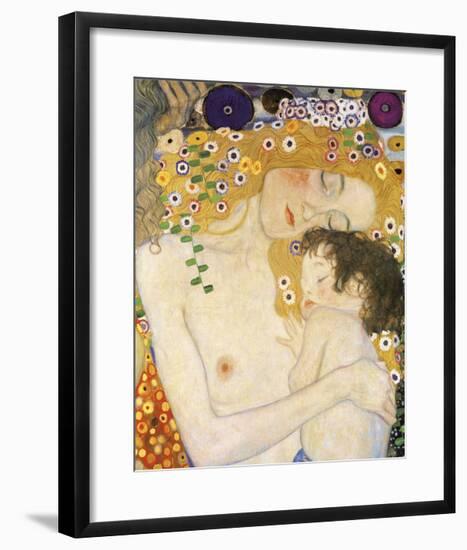 Mother and Child (detail from The Three Ages of Woman), c. 1905-Gustav Klimt-Framed Giclee Print