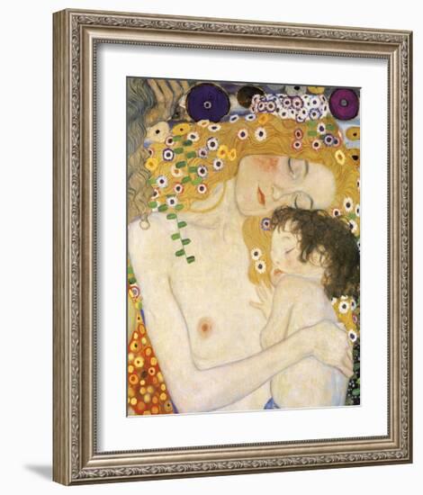 Mother and Child (detail from The Three Ages of Woman), c. 1905-Gustav Klimt-Framed Giclee Print