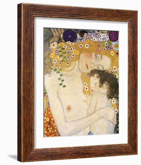 Mother and Child (detail from The Three Ages of Woman), c. 1905-Gustav Klimt-Framed Giclee Print