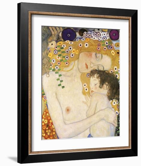 Mother and Child (detail from The Three Ages of Woman), c. 1905-Gustav Klimt-Framed Giclee Print