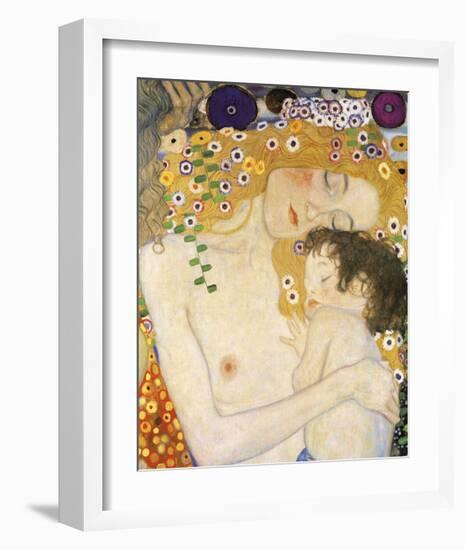 Mother and Child (detail from The Three Ages of Woman), c. 1905-Gustav Klimt-Framed Giclee Print