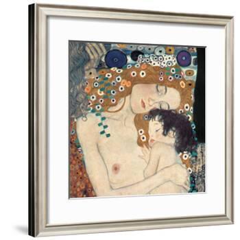 Mother and Child (detail from The Three Ages of Woman), c.1905-Gustav Klimt-Framed Giclee Print
