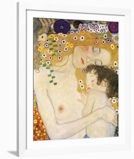 Mother and Child (detail from The Three Ages of Woman), c. 1905-Gustav Klimt-Framed Art Print