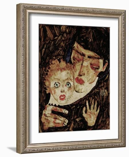 Mother and Child II, 1912-Egon Schiele-Framed Giclee Print