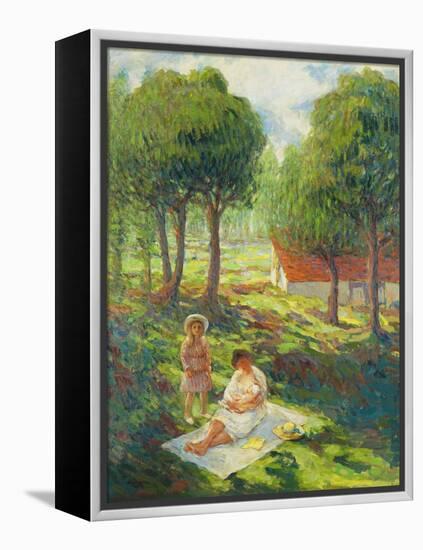 Mother and Child in a Landscape; Mere Et Enfant Dans Un Paysage, 1900-Henri Lebasque-Framed Premier Image Canvas