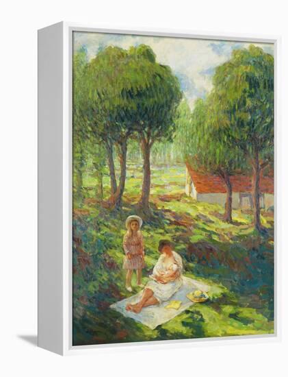 Mother and Child in a Landscape; Mere Et Enfant Dans Un Paysage, 1900-Henri Lebasque-Framed Premier Image Canvas