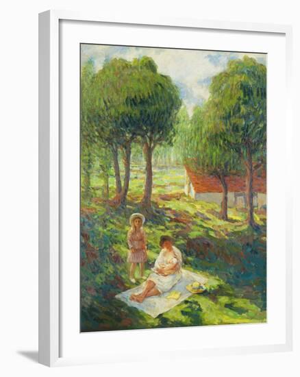 Mother and Child in a Landscape; Mere Et Enfant Dans Un Paysage, 1900-Henri Lebasque-Framed Giclee Print