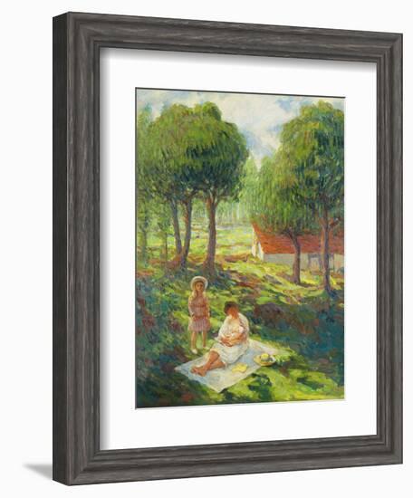 Mother and Child in a Landscape-Henri Lebasque-Framed Giclee Print