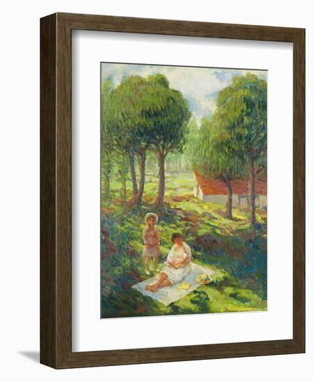 Mother and Child in a Landscape-Henri Lebasque-Framed Giclee Print