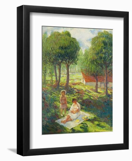 Mother and Child in a Landscape-Henri Lebasque-Framed Giclee Print