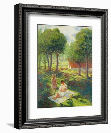 Mother and Child in a Landscape-Henri Lebasque-Framed Giclee Print