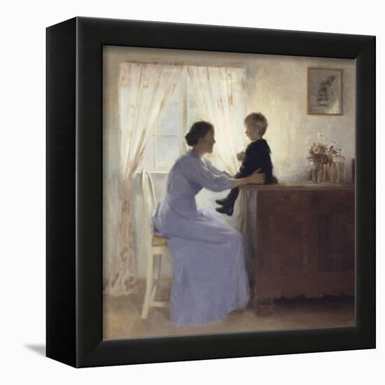 Mother and Child in an Interior, 1898-Peter Ilsted-Framed Giclee Print