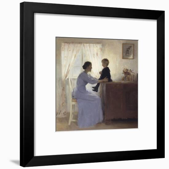 Mother and Child in an Interior, 1898-Peter Ilsted-Framed Giclee Print