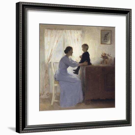 Mother and Child in an Interior, 1898-Peter Ilsted-Framed Giclee Print