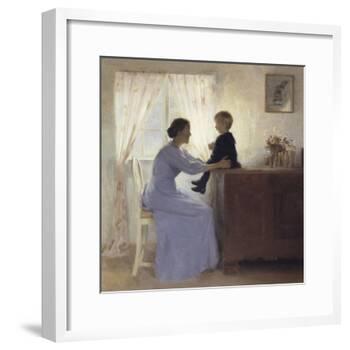 Mother and Child in an Interior, 1898-Peter Ilsted-Framed Giclee Print