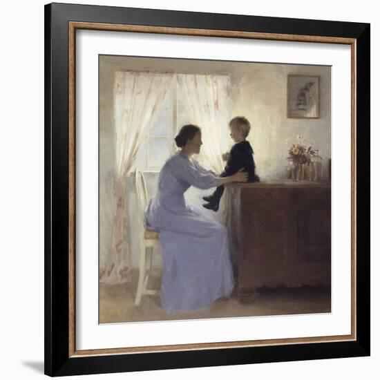 Mother and Child in an Interior, 1898-Peter Ilsted-Framed Giclee Print