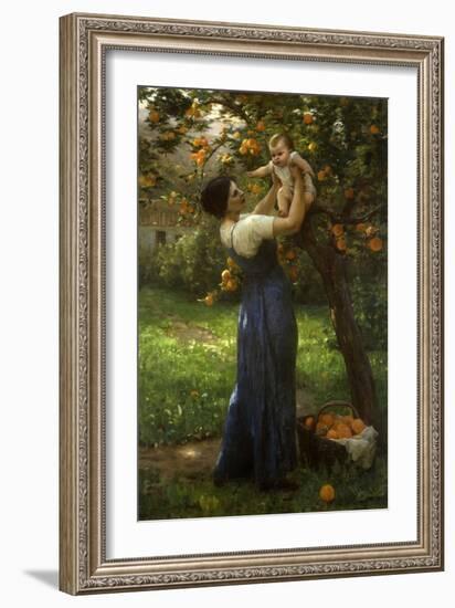 Mother and Child in an Orange Grove-Virginie Demont-Breton-Framed Giclee Print
