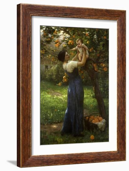 Mother and Child in an Orange Grove-Virginie Demont-Breton-Framed Giclee Print