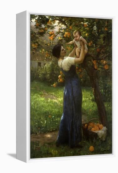 Mother and Child in an Orange Grove-Demont-Breton Virginie-Framed Premier Image Canvas