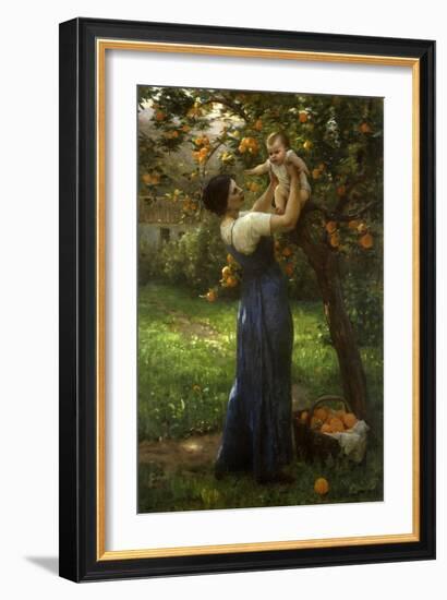 Mother and Child in an Orange Grove-Demont-Breton Virginie-Framed Giclee Print