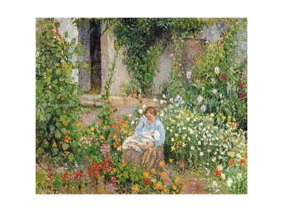 mother and flowers