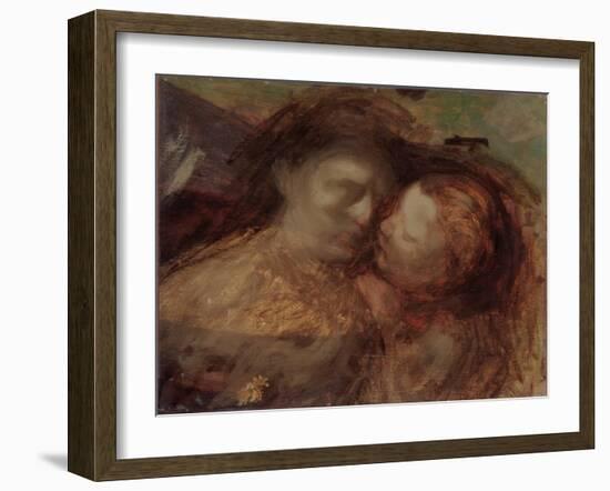 Mother and Child, Late 1890s-Eugene Carriere-Framed Giclee Print