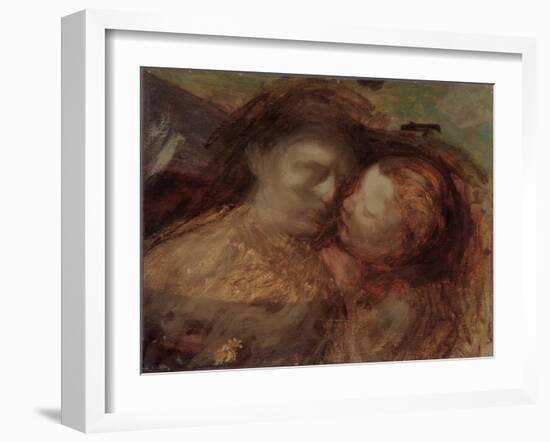 Mother and Child, Late 1890s-Eugene Carriere-Framed Giclee Print