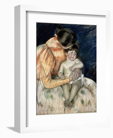 Mother and Child, Late 19th or Early 20th Century-Mary Cassatt-Framed Giclee Print