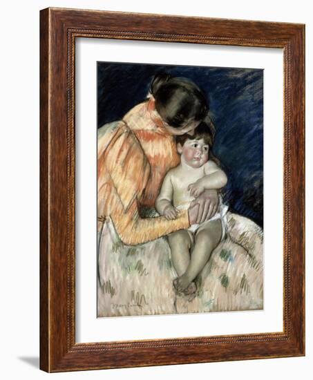 Mother and Child, Late 19th or Early 20th Century-Mary Cassatt-Framed Giclee Print