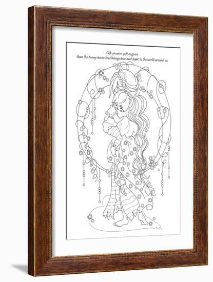 Mother And Child Lineart-Karen Middleton-Framed Giclee Print