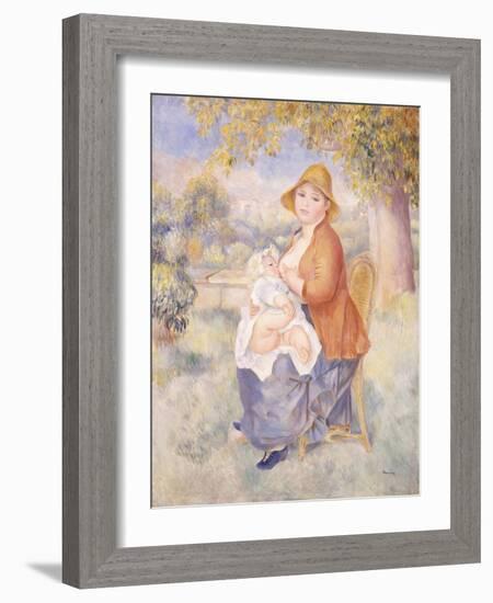 Mother and Child, Maternity, 1886-Pierre-Auguste Renoir-Framed Giclee Print