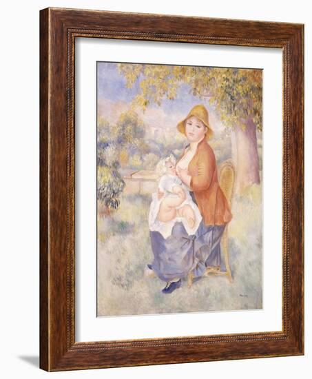 Mother and Child, Maternity, 1886-Pierre-Auguste Renoir-Framed Giclee Print