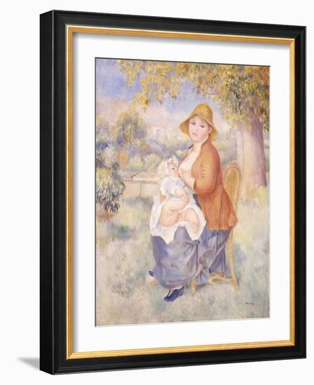 Mother and Child, Maternity, 1886-Pierre-Auguste Renoir-Framed Giclee Print