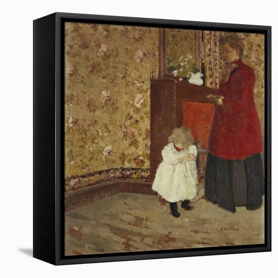 Mother and Child; Mere Et Enfant-Edouard Vuillard-Framed Premier Image Canvas