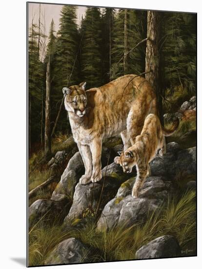 Mother and Child (Mt. Lions)-Trevor V. Swanson-Mounted Giclee Print